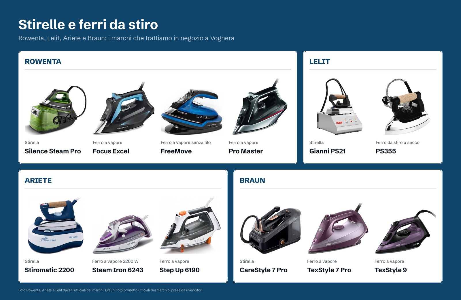 Stirelle e ferri da stiro: Rowenta, Lelit, Ariete e Braun
